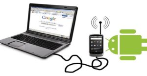 تطبيق لربط انترنت الهاتف بالكمبيوتر عن طريق USB 2