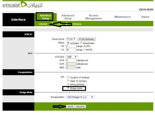تحويل راوتر اتصالات الى اكسيس بوينت او سويتش موديل ZXV10 W300 3