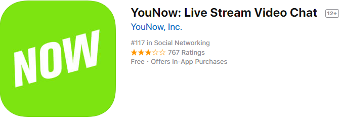 تطبيق يو ناو لدردشة الفيديو والاشهر في العالم YouNow للأيفون 3