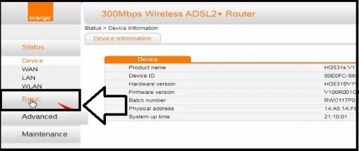 معرفة اليوزر نيم والباسورد لراوتر orange 5