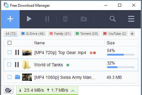 بديل داون لود مانجر Free Download Manager 1