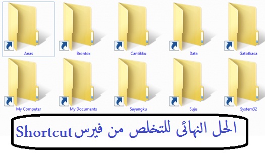 افضل طريقة للتخلص من فيرس Shortcut بدون برامج 1