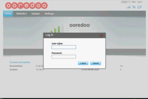 تغير الرقم السرى للواى فاى لمودم اوريدو - Ooredoo 4