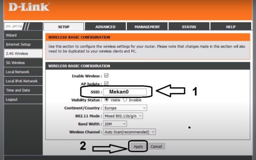 تغيير باسورد الواى فاى واسم الشبكة مودم D-Link 5