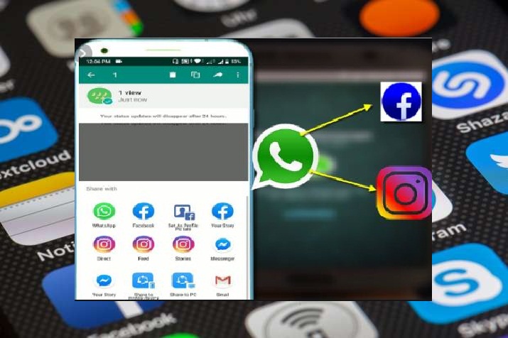How to share WhatsApp status with Facebook and Instagram stories 1
