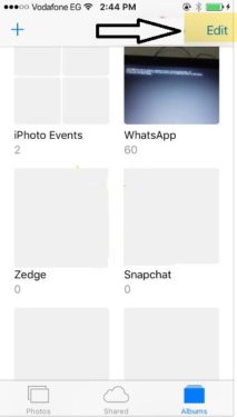 Delete photo album from iPhone 2