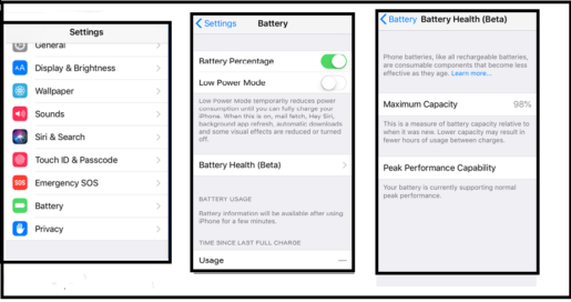 3 طرق لفحص حالة بطارية الايفون - iPhone Battery 2