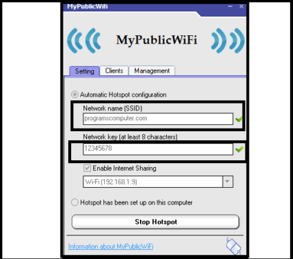 program to convert your computer or laptop to Wi-Fi 2