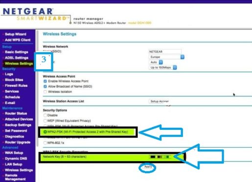 Configure the netgear router settings 5