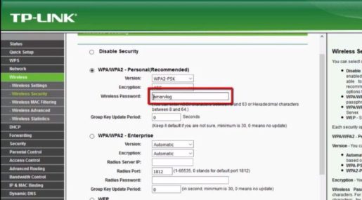 Change WIFI Name and Password on TP-Link Router 8
