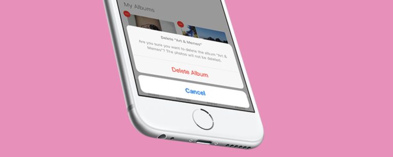 Delete photo album from iPhone 1
