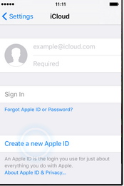 How to create icloud account for iPhone 3