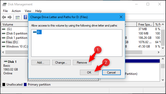 How to hide partition Windows 10 5
