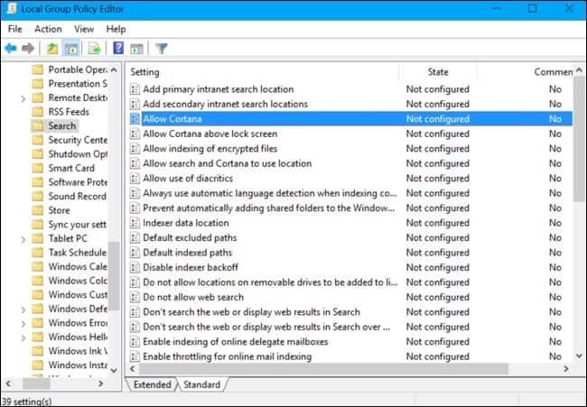 شرح تعطيل كورتانا Cortana في ويندوز 10 Windows 7