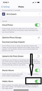 اظهار الصور المخفية في iOS 14 او iOS 15 2