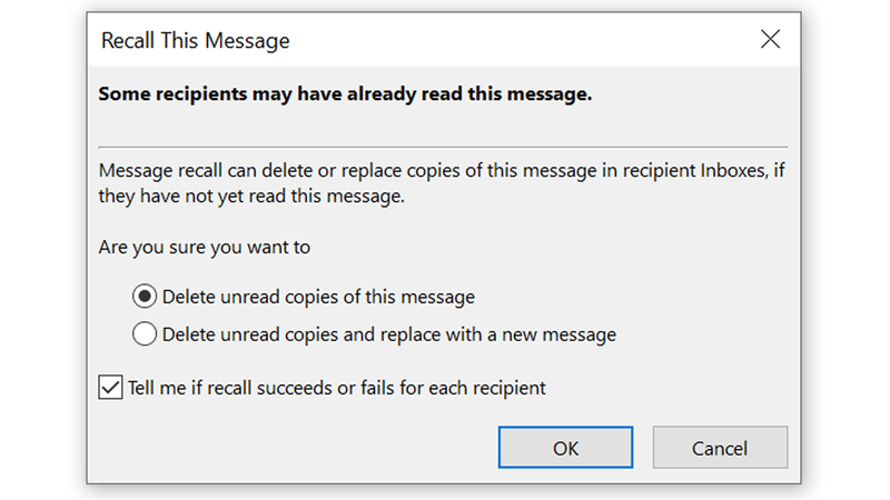 كيفية استدعاء بريد إلكتروني في Outlook 1