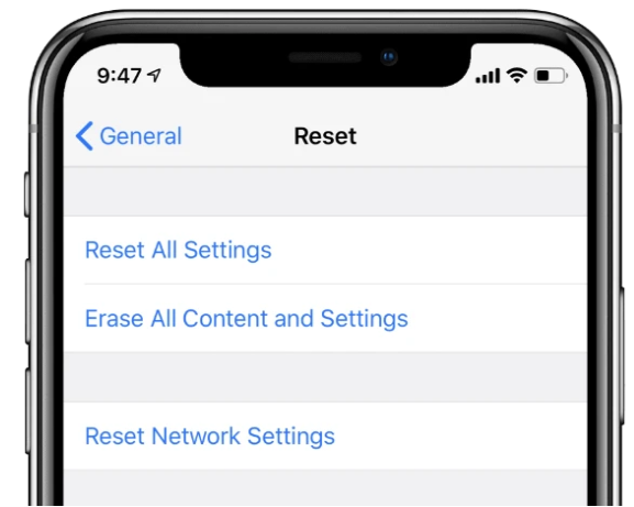شرح كيفية إعادة ضبط المصنع للايفون Reset iPhone 3