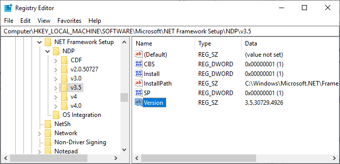 طرق للتحقق من إصدارات .NET Framework المثبتة على جهازك 5 طرق للتحقق من إصدارات .NET Framework المثبتة على جهازك 5