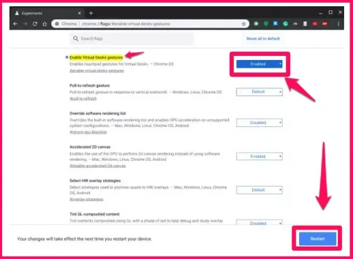 كيفية تمكين إيماءات لوحة اللمس على جهاز Chromebook 2