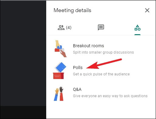 كيفية إنشاء استطلاع رأي في Google Meet 3