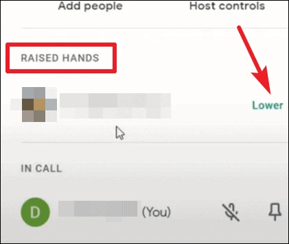 كيفية رفع اليد على Google Meet 7