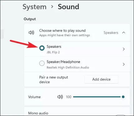 كيفية تغيير جهاز إخراج الصوت في Windows 11 6 كيفية تغيير جهاز إخراج الصوت في Windows 11 6