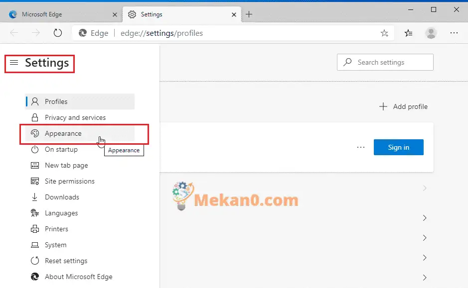 كيفية تمكين الوضع الداكن Microsoft Edge على ويندوز 10 3 كيفية تمكين الوضع الداكن Microsoft Edge على ويندوز 10 3