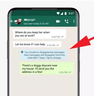 كيفية استخدام ميزة الرسائل المختفية في WhatsApp 6