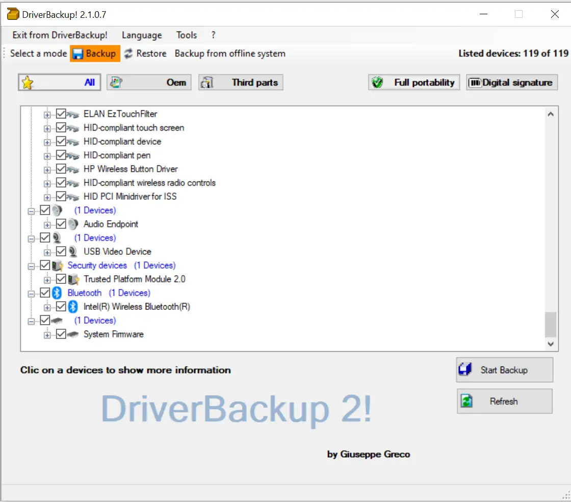 تحميل برنامج DriverBackup لنسخ تعريفات الكمبيوتر احتياطيا 1