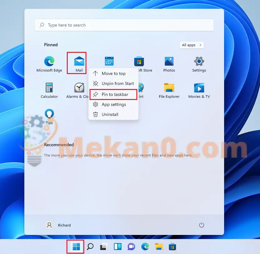 كيفية تثبيت التطبيقات على شريط المهام ويندوز 11 2 كيفية تثبيت التطبيقات على شريط المهام ويندوز 11 2