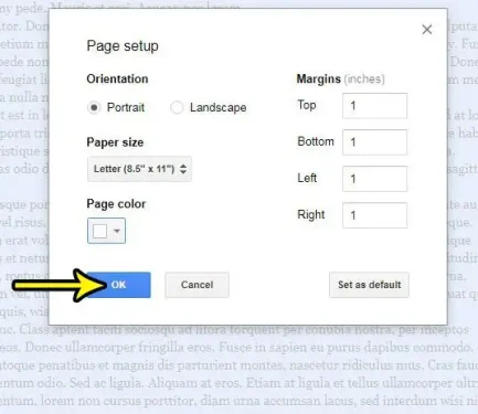 كيفية تغيير لون الصفحة في مستندات جوجل 6