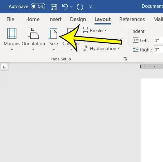 كيفية تغيير حجم الورق في وورد لـ Office 365 3 كيفية تغيير حجم الورق في وورد لـ Office 365 3