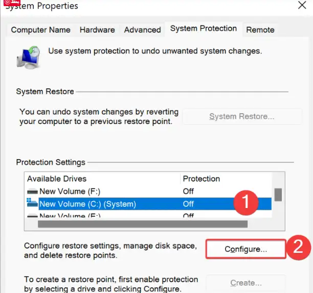 كيفية تمكين وإنشاء نقطة استعادة في Windows 11؟ 5