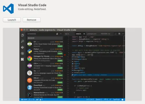 كيفية تثبيت Visual Studio Code على أوبونتو 13
