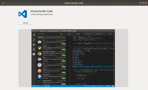 كيفية تثبيت Visual Studio Code على أوبونتو 10