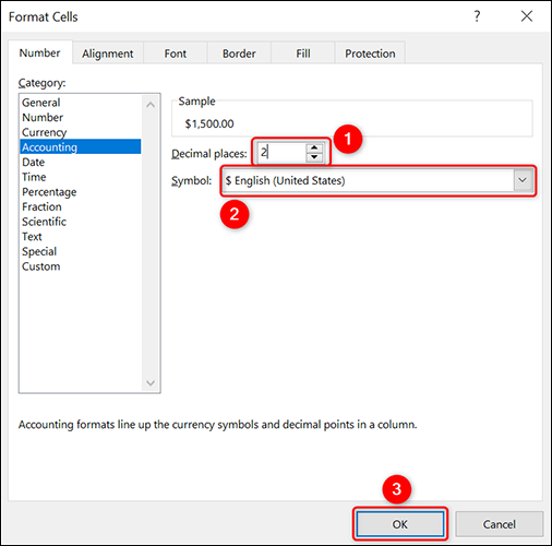كيفية استخدام تنسيق رقم المحاسبة في Microsoft Excel 14