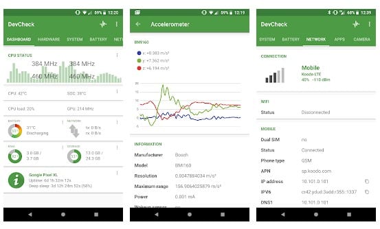 Информация о системе и оборудовании DevCheck
