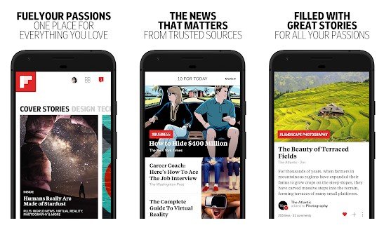 Flipboard مصدر شائع لعرض اخبار التقنية Flipboard