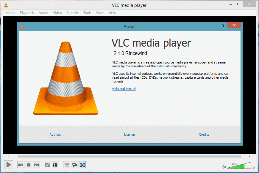 تحقق من برنامج VLC Media Player