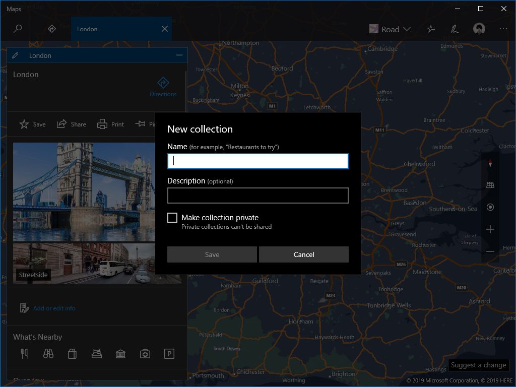 Grupper i Windows Maps