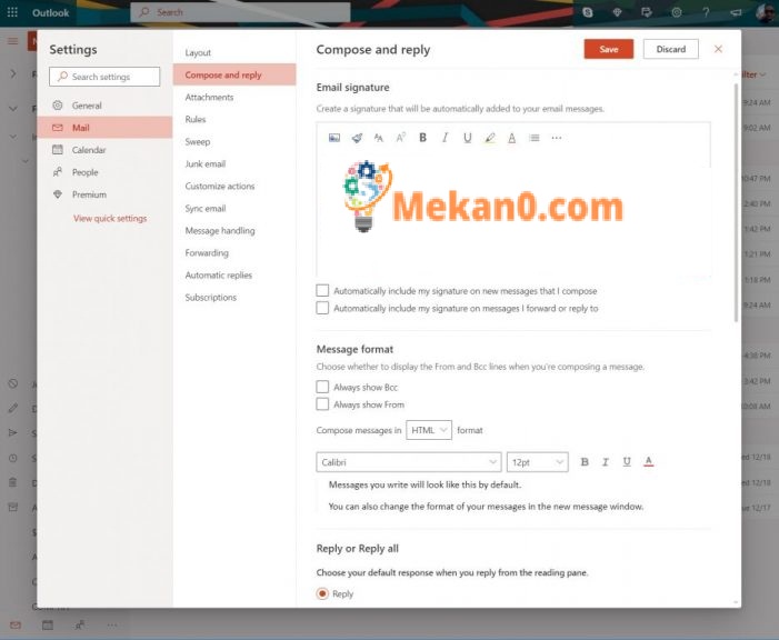 كيفية إنشاء وإضافة توقيع إلى رسائل البريد الإلكتروني في Outlook 3