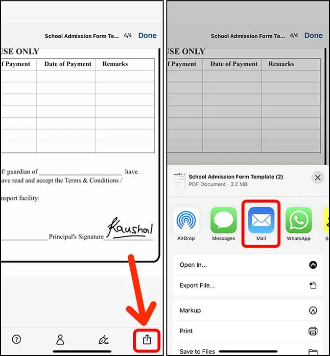 كيفية ملء نموذج PDF على iPhone 31