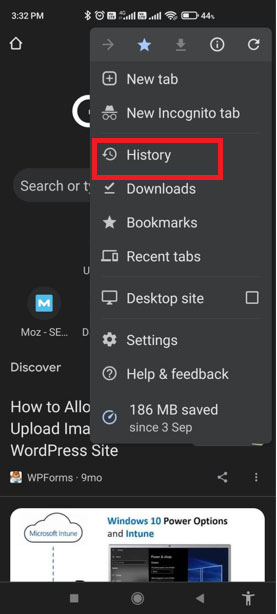 إعدادات Chrome