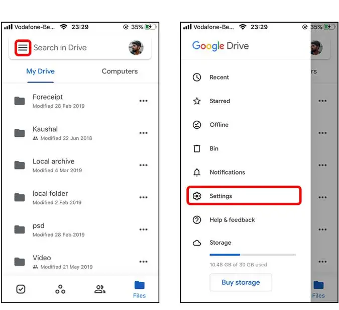 كيفية تمكين Touch ID و Face ID على Google Drive لنظام iOS 3