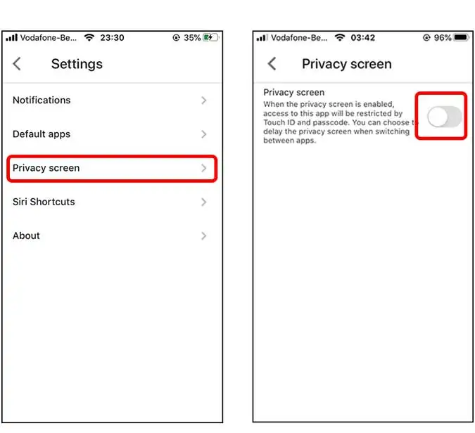 كيفية تمكين Touch ID و Face ID على Google Drive لنظام iOS 4