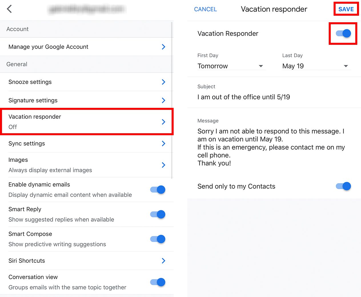 كيفية إعداد رد تلقائي في Gmail 5 كيفية إعداد رد تلقائي في Gmail 5