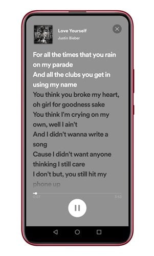 Spotify 5에서 노래 가사를 보는 방법