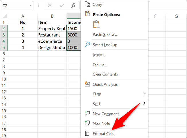كيفية استخدام تنسيق رقم المحاسبة في Microsoft Excel 12