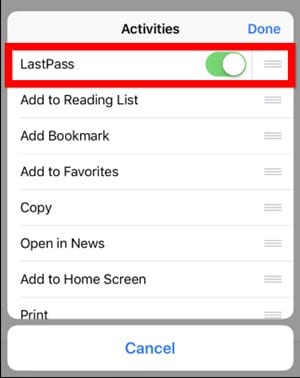 الوصول إلى إدارة كلمات المرور في أي مكان في متصفحات iPhone