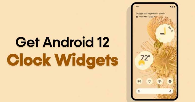 كيفية الحصول على Android 12 Clock Widgets 9